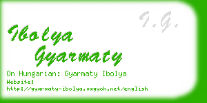 ibolya gyarmaty business card